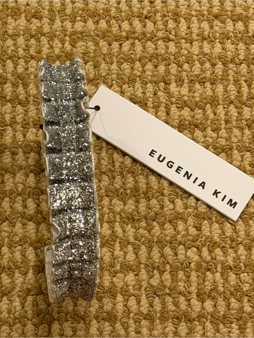Eugenia Kim Rafaela Headband Metallic Silver NWT - Picture 4 of 7